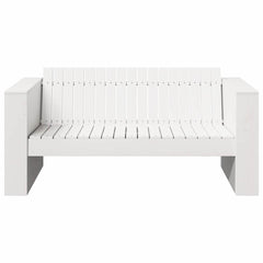 vidaXL Garden Sofa White 134 x 60 x 62 cm Solid Pine Wood 4