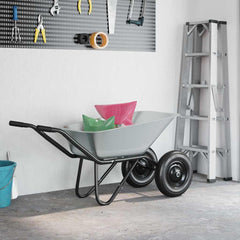 vidaXL Wheelbarrow Tray Replacement Silver 88 x 60 x 32 cm 4