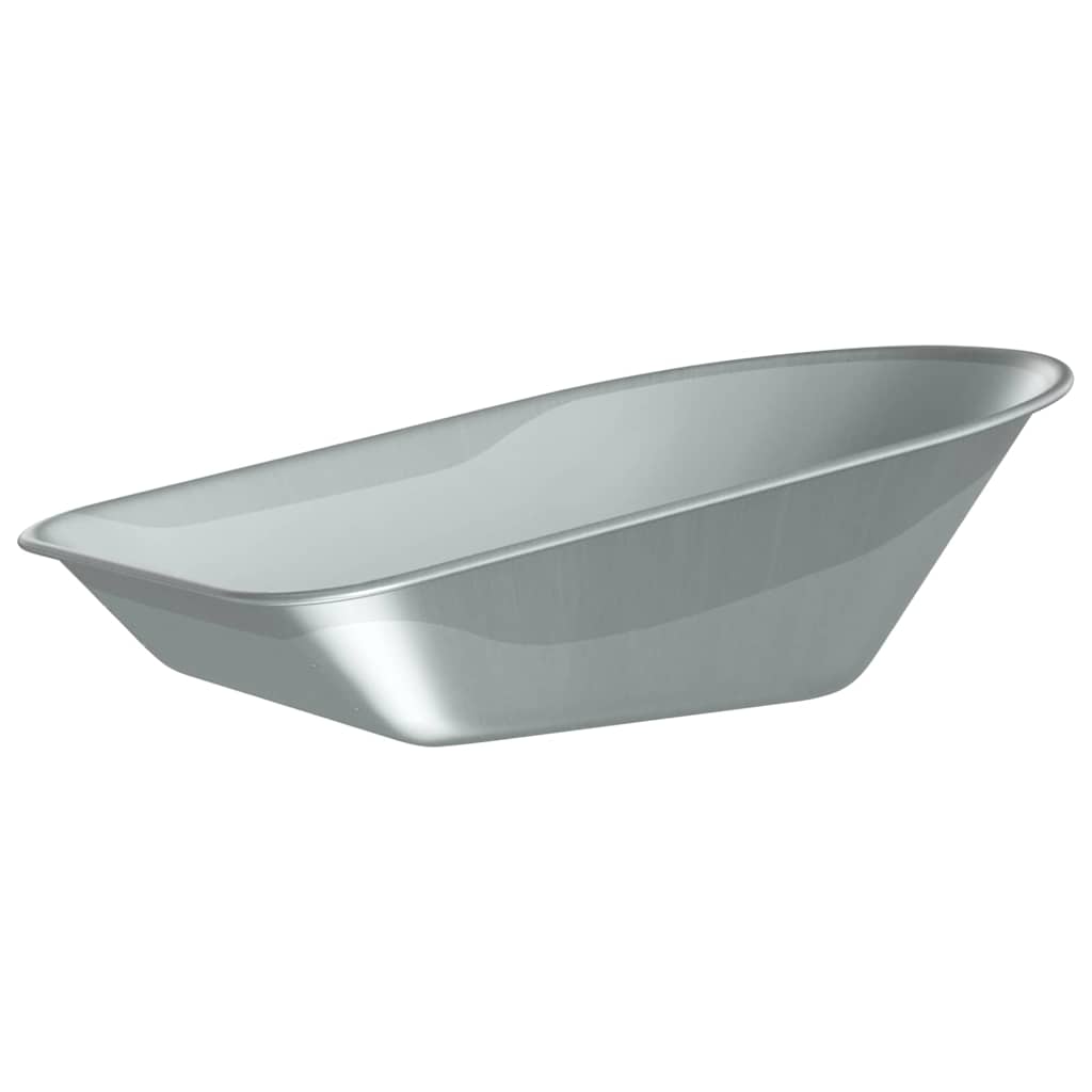 vidaXL Wheelbarrow Tray Replacement Silver 90 x 63 x 28 cm 2