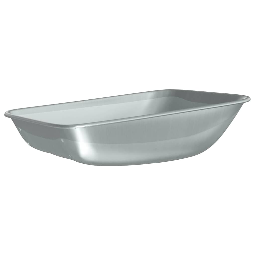 vidaXL Wheelbarrow Tray Replacement Silver 80 x 60 x 25 cm 2