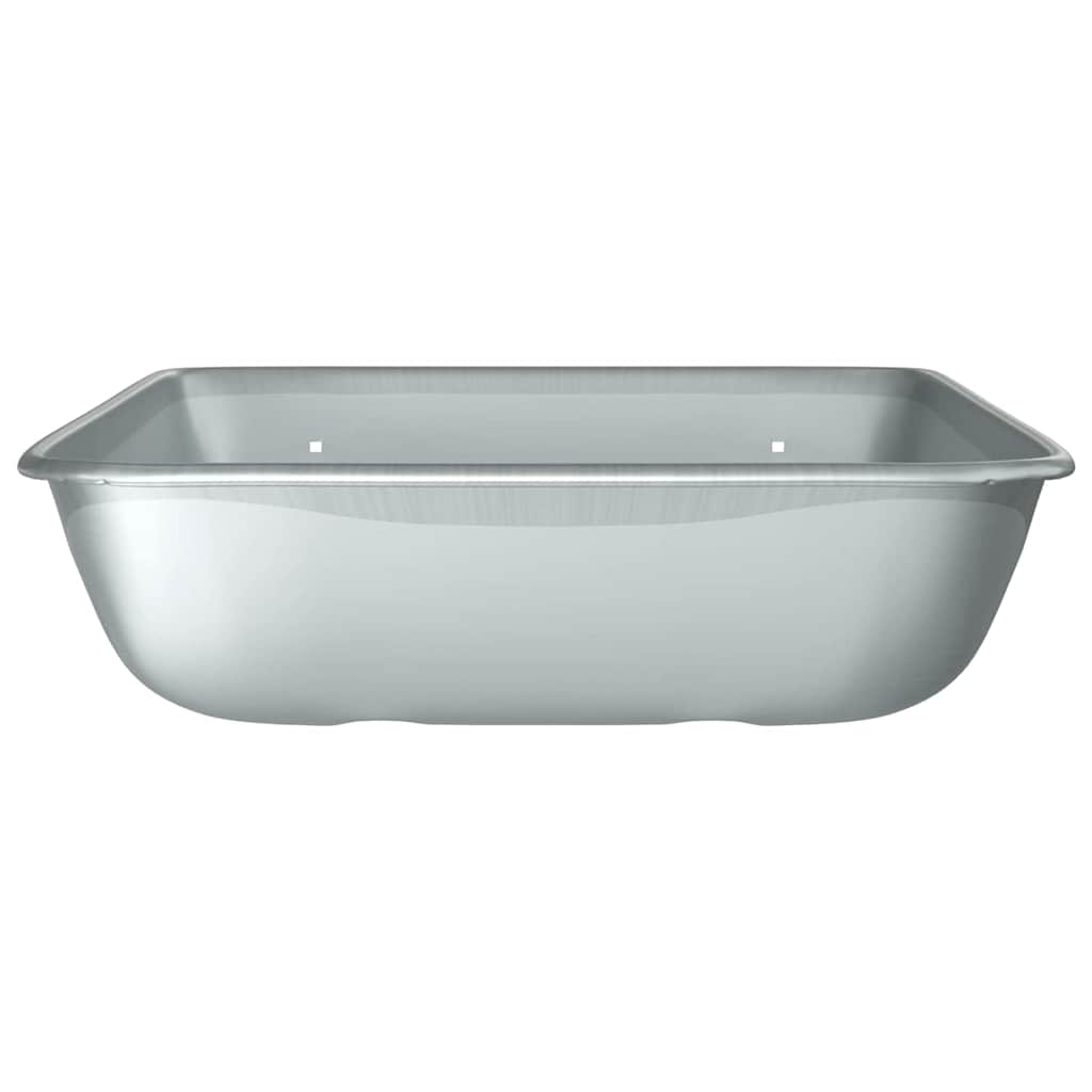 vidaXL Wheelbarrow Tray Replacement Silver 80 x 60 x 25 cm 5