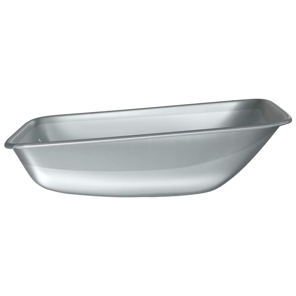 vidaXL Wheelbarrow Tray Replacement Silver 80 x 60 x 25 cm 6
