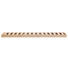 vidaXL Floor Bed Frame Natural 90 x 220 cm Solid Pine Wood 6