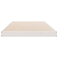 vidaXL Floor Bed Frame White 100 x 220 cm Solid Pine Wood 5