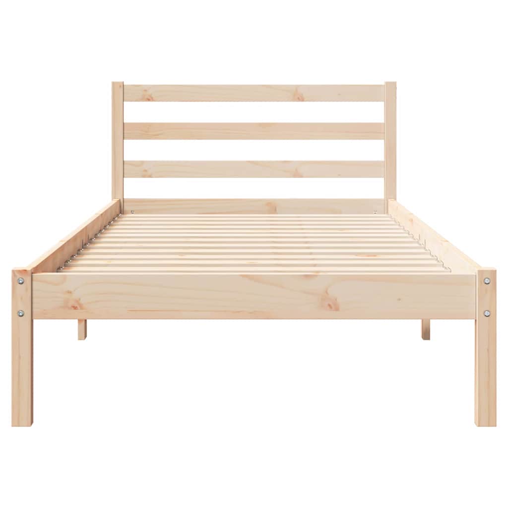 vidaXL Bed Frame Brown 215.5 x 95.5 x 69.5 cm Solid Pine Wood 5
