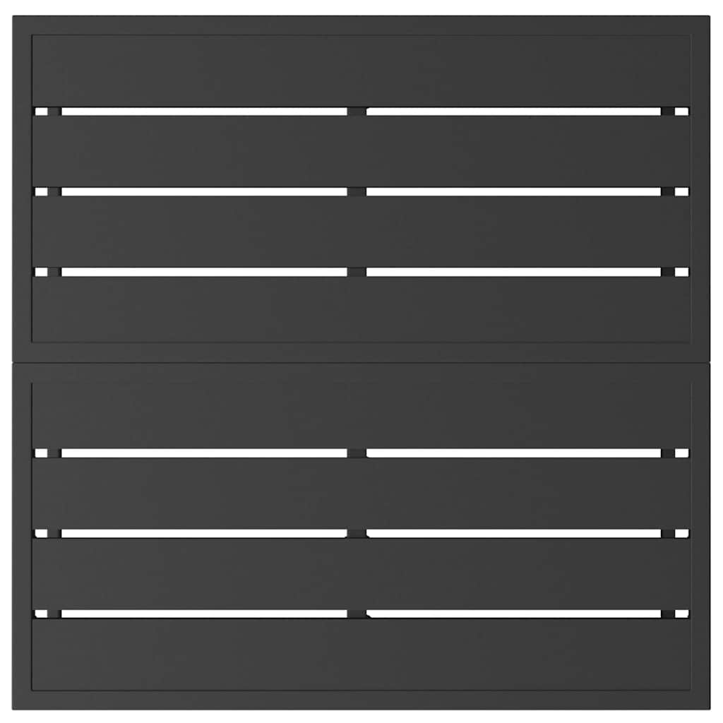 2 pcs Outdoor Furniture Metal Black and Anthracite Table