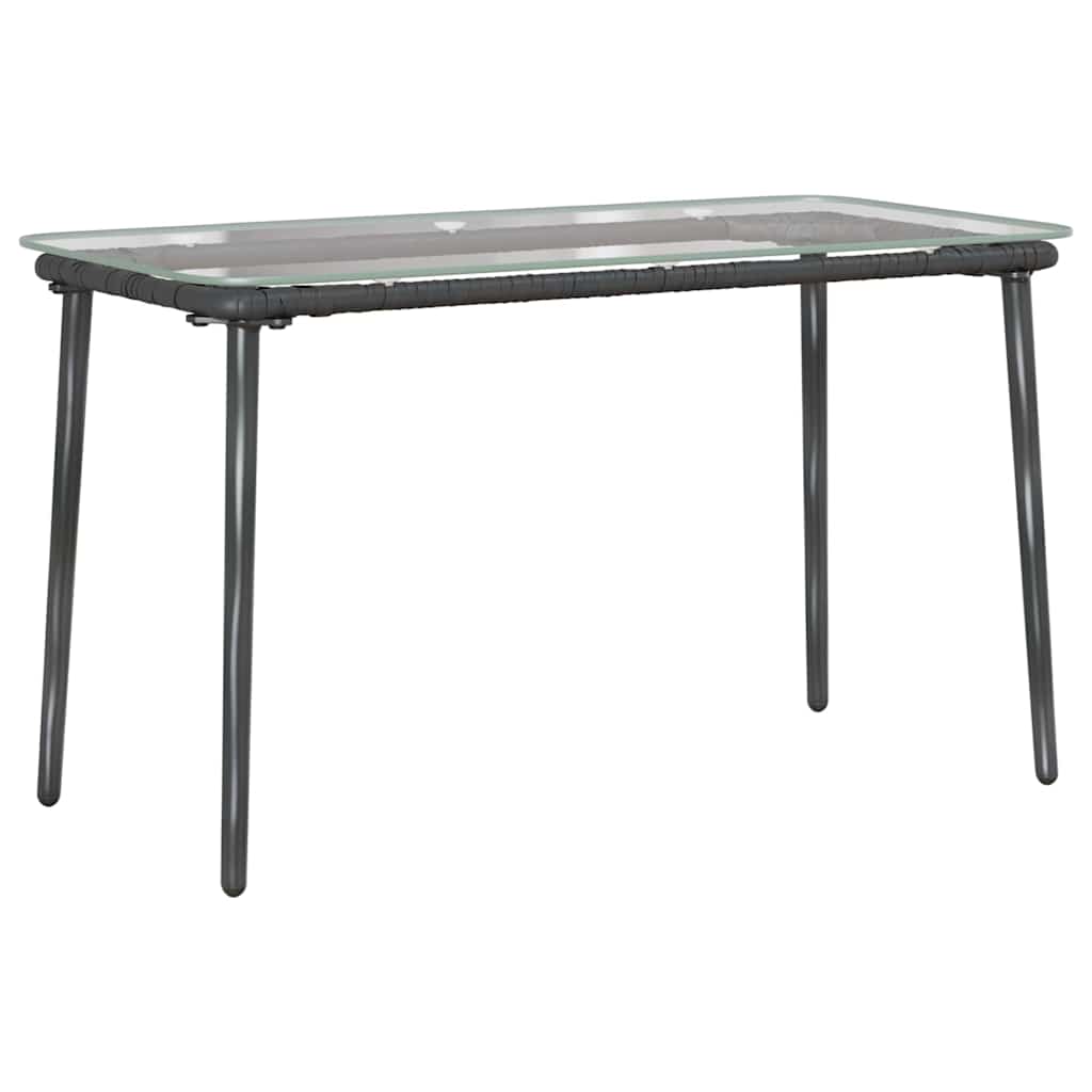 vidaXL Garden Table Black 80 x 40 x 45 cm Poly Rattan 2
