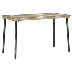 vidaXL Garden Table Natural 80 x 40 x 45 cm Poly Rattan 2