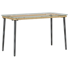 vidaXL Garden Table Natural 80 x 40 x 45 cm Poly Rattan 6