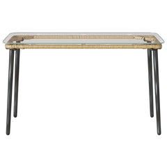 vidaXL Garden Table Natural 80 x 40 x 45 cm Poly Rattan 4