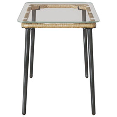 vidaXL Garden Table Natural 80 x 40 x 45 cm Poly Rattan 5