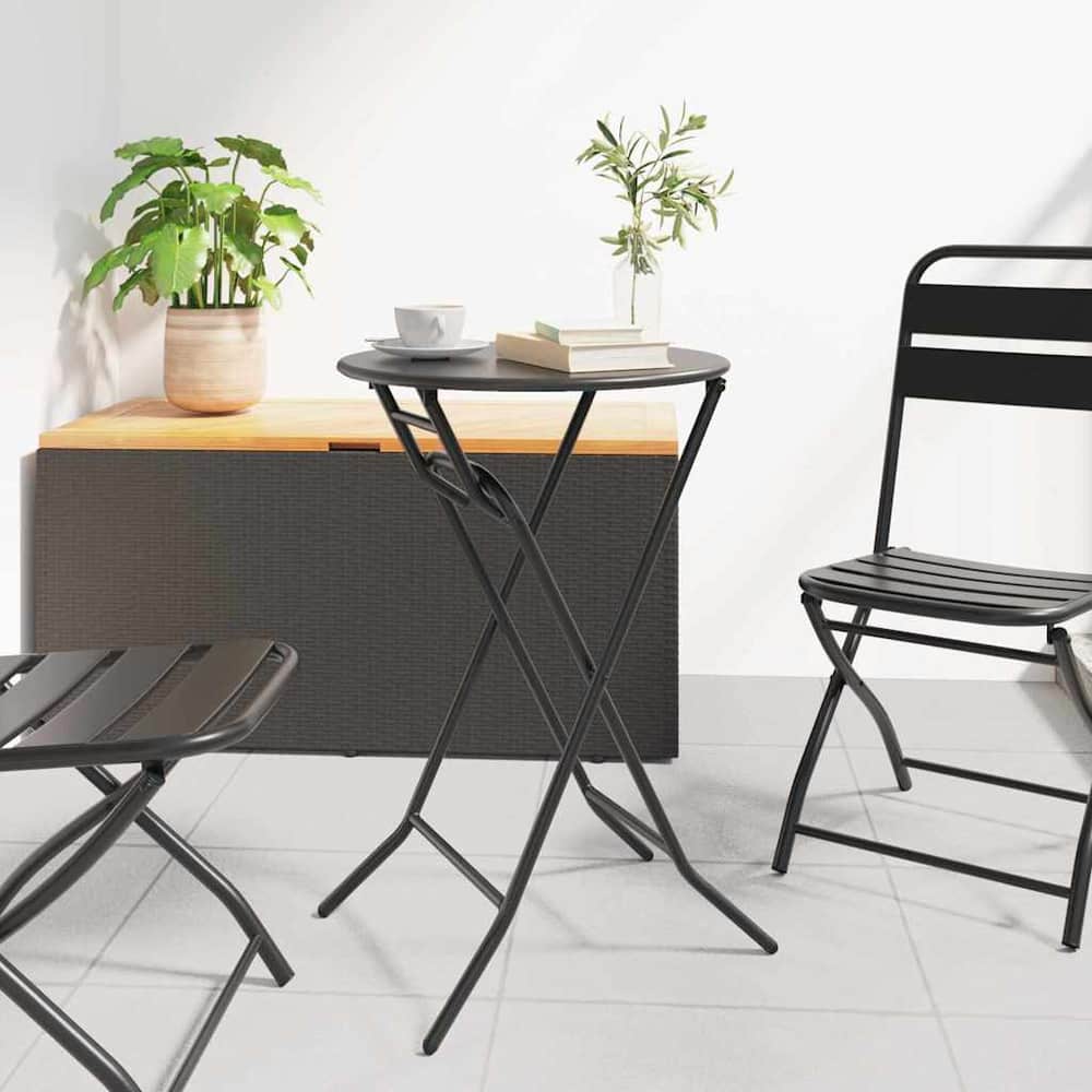 Garden Table 50 x 50 x 72 cm Metal Anthracite