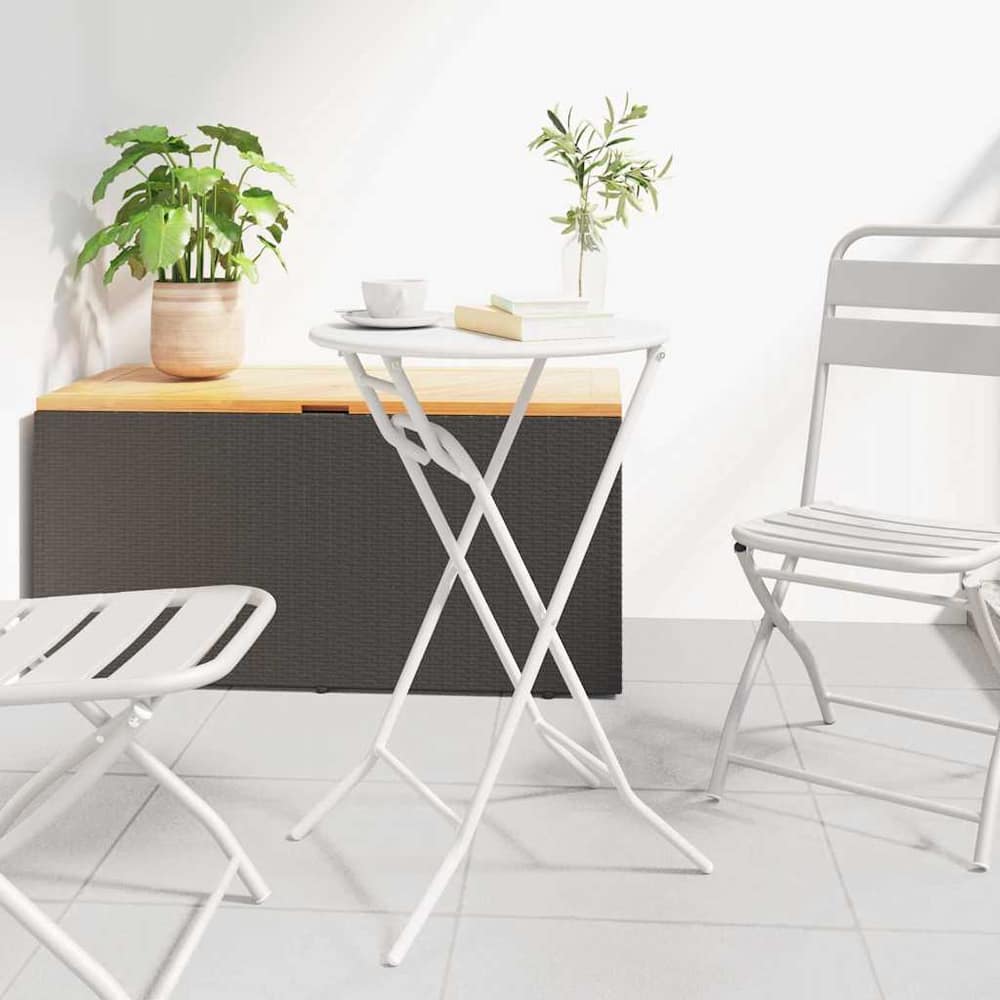 Garden Table 50 x 50 x 72 cm Metal White