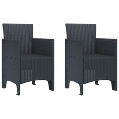 vidaXL Garden Chair Polypropylene 2 pcs