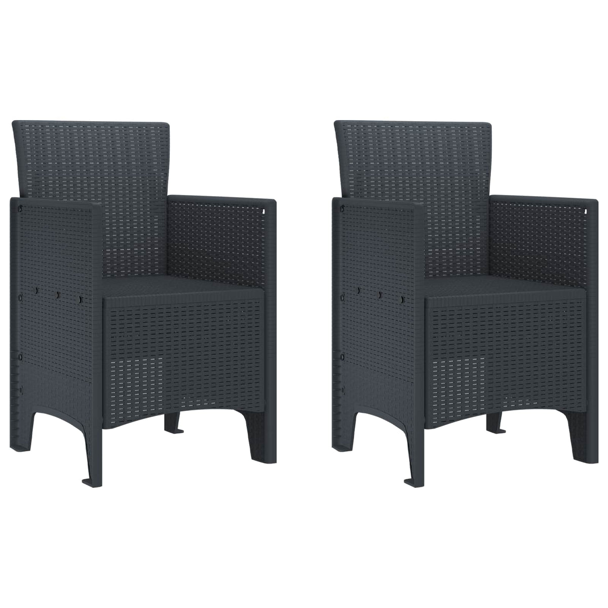 vidaXL Garden Chair Polypropylene 2 pcs