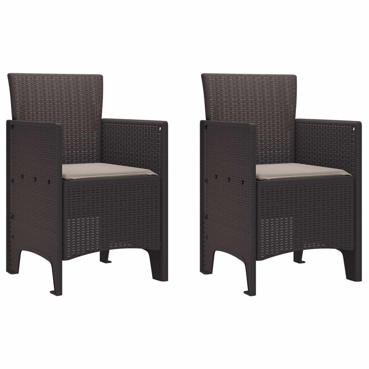 vidaXL Garden Chair Polypropylene 2 pcs
