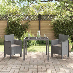 vidaXL Garden Chair 2 pcs Light Grey Polypropylene 3