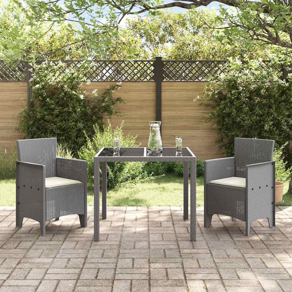 Garden Chair Polypropylene 2 Cream white Light grey
