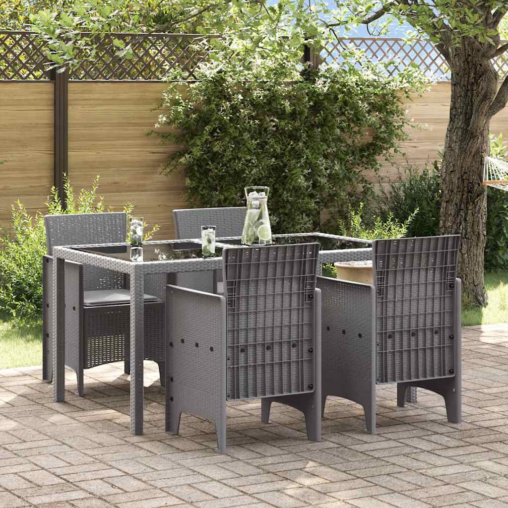Garden Chair Polypropylene 4 pcs Light grey Light grey