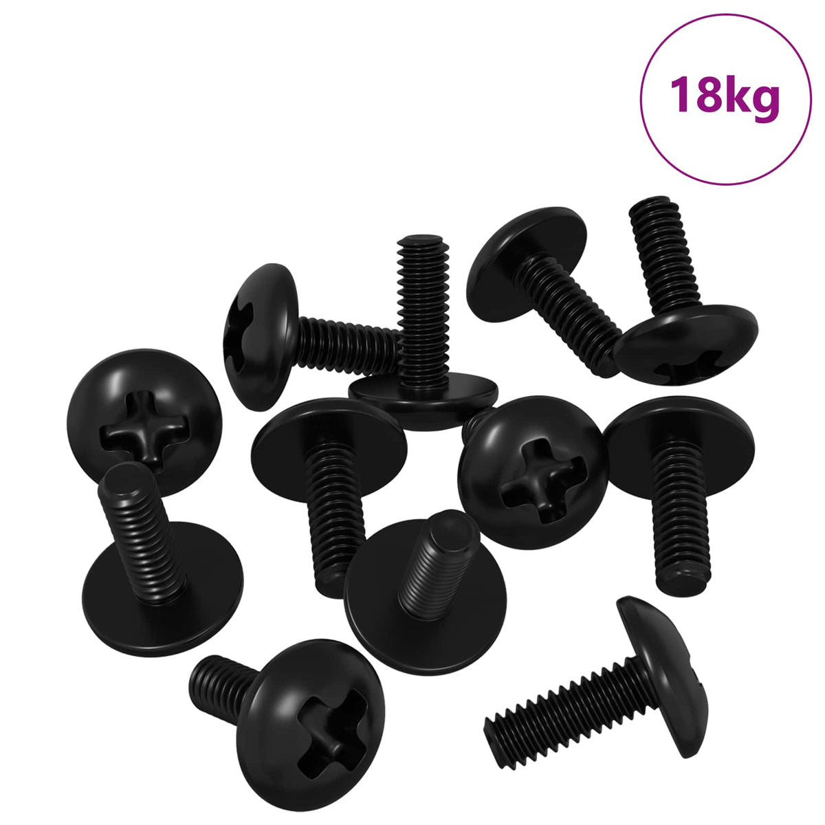 vidaXL Sleeve Screws 8182 pcs Black M3.8 x 10.4 mm Iron 2