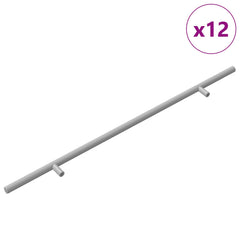 vidaXL Handle 12 pcs Silver 500 mm Steel 2
