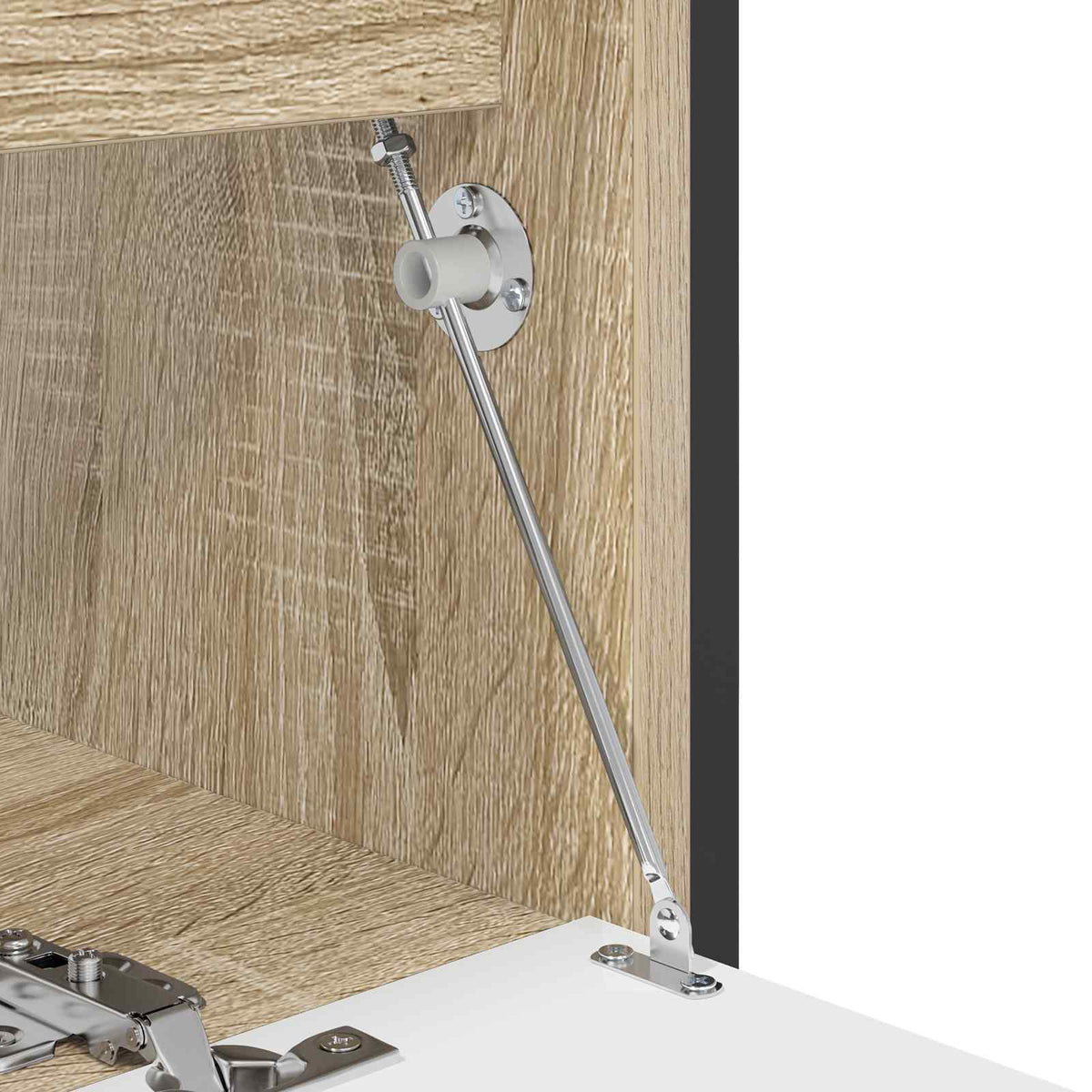 vidaXL Lid Support Hinge 2 pcs Silver 194 x 36 x 18 mm Iron 1