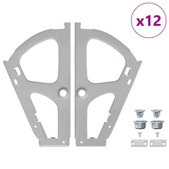 vidaXL Flip Drawer Hinge 12 pcs Silver 235 x 155 x 30 mm Iron 2