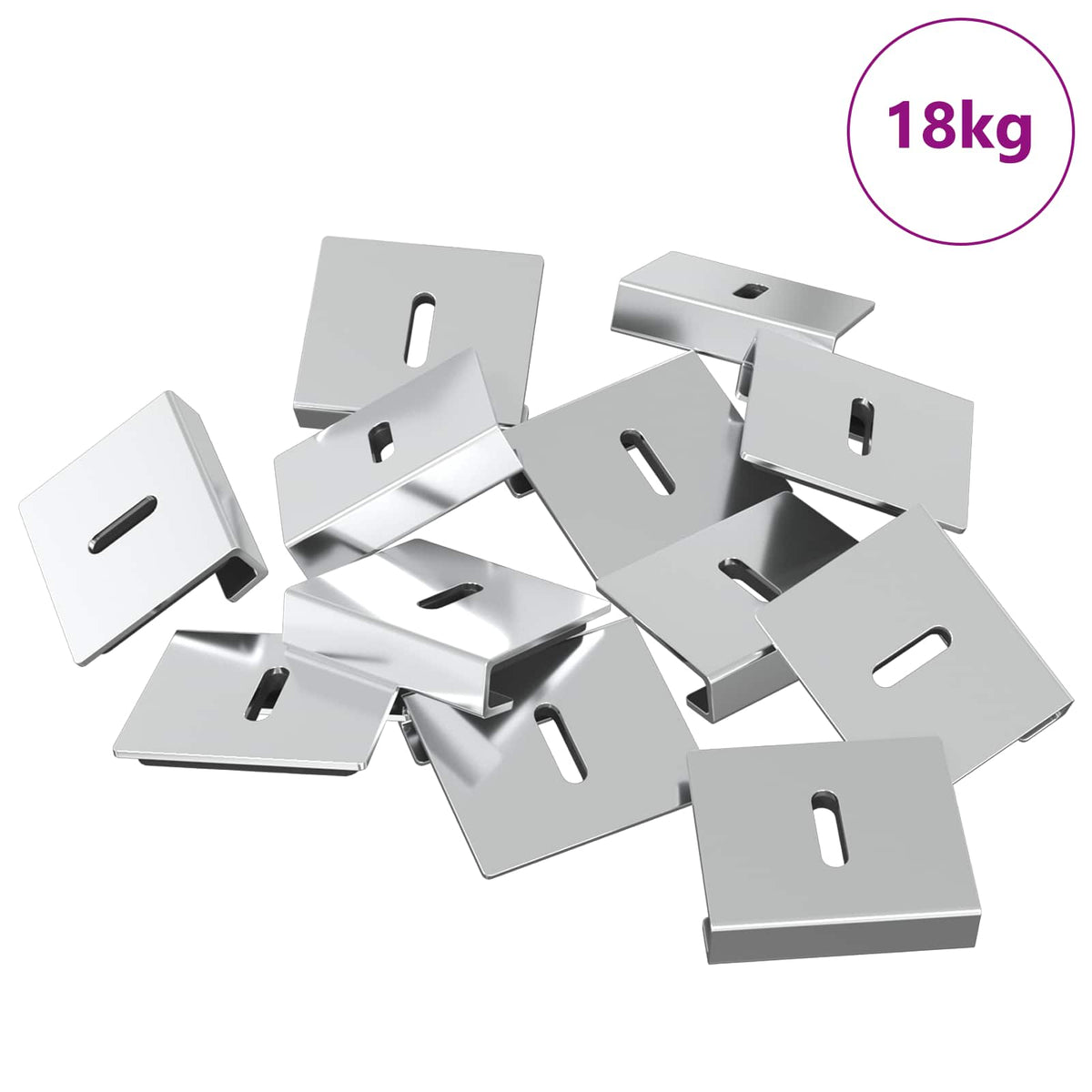 vidaXL Mirror Hold Bracket 340 Nickel 35 x 30 x 8.3 mm Steel 2
