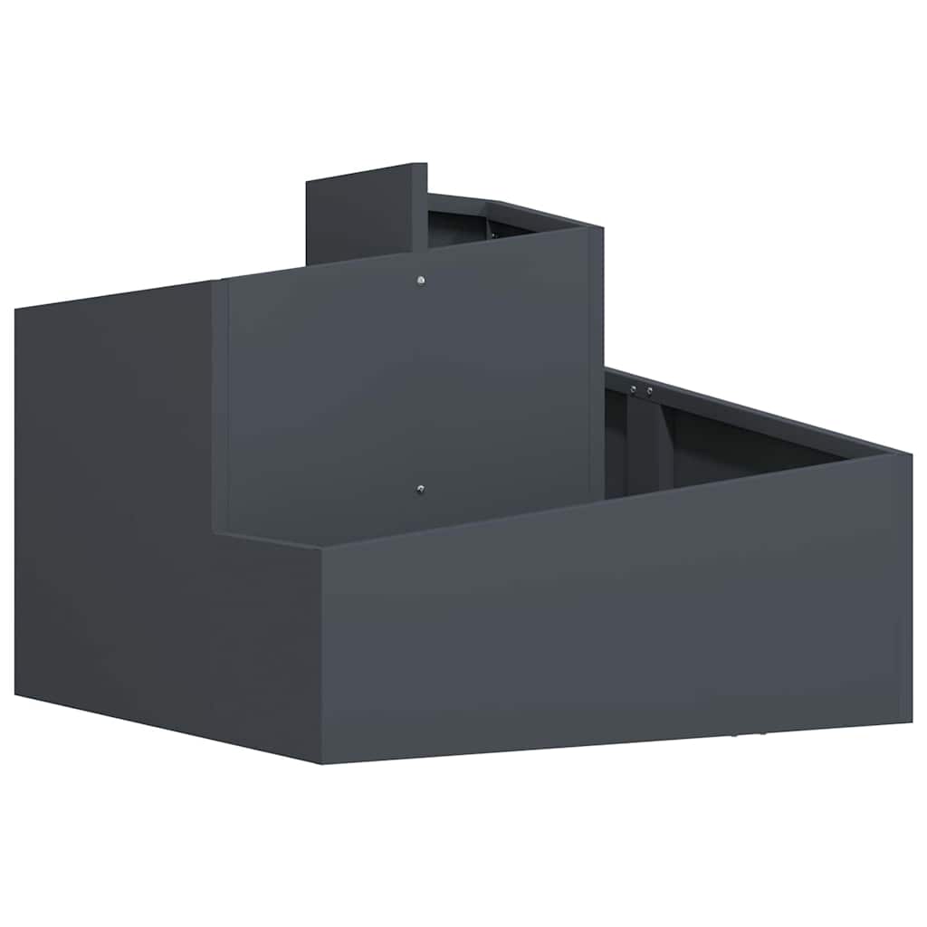 Garden Planter 60 x 60 x 50 cm Cold-rolled Steel Anthracite 60 cm