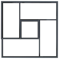 vidaXL Garden Planter Anthracite 60 x 60 x 50 cm Cold-rolled Steel 6