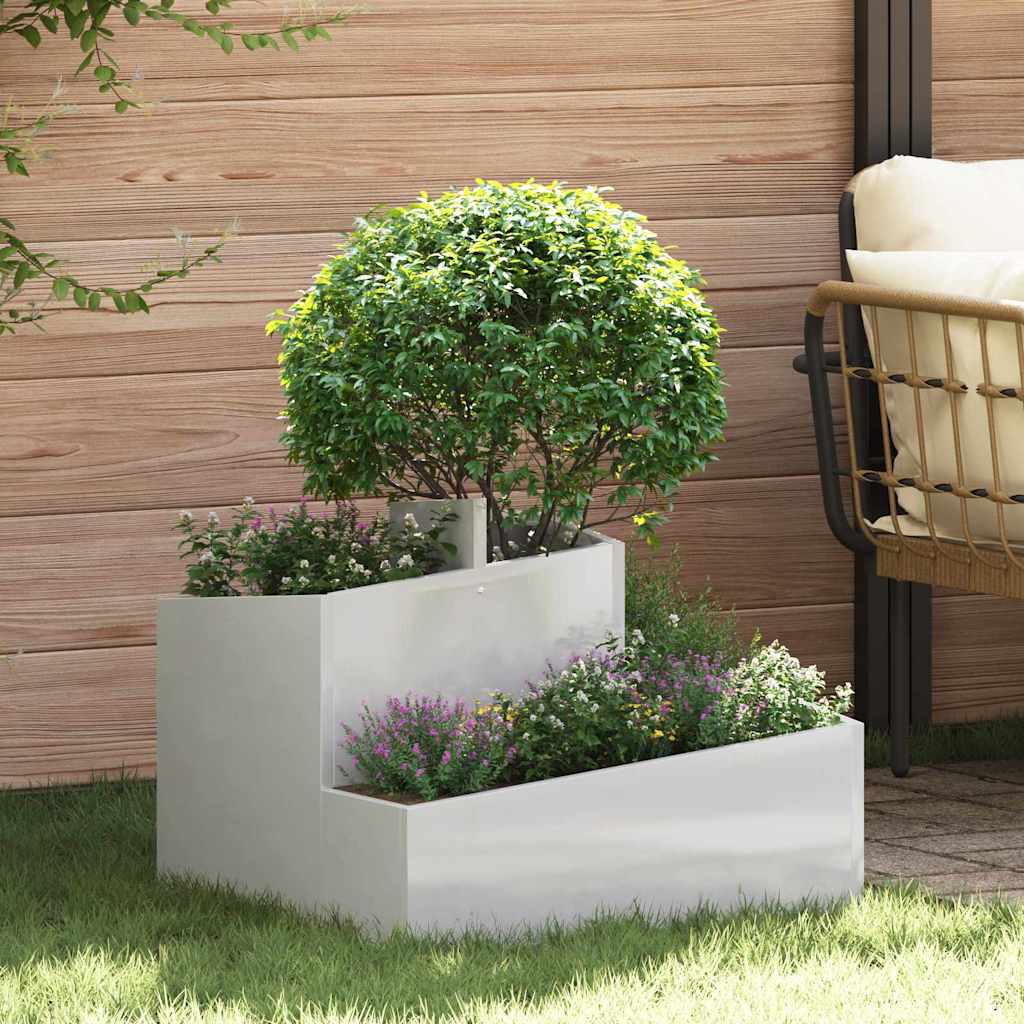Garden Planter 60 x 60 x 50 cm Cold-rolled Steel Stainless steel 60 cm