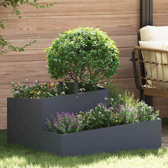 Garden Planter 60 x 60 x 50 cm Cold-rolled Steel Anthracite 80 cm