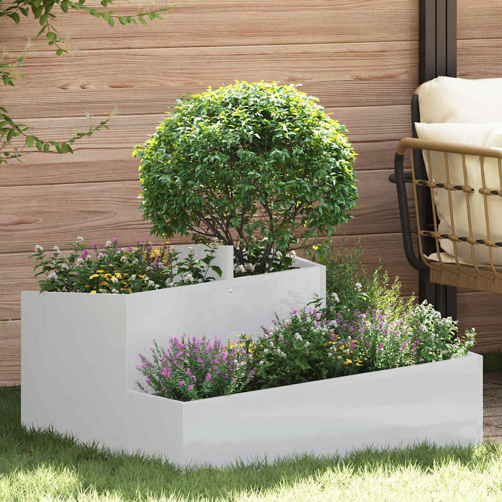 Garden Planter 60 x 60 x 50 cm Cold-rolled Steel Galvanised 80 cm
