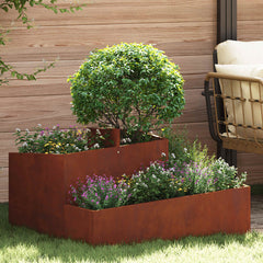 Garden Planter 60 x 60 x 50 cm Cold-rolled Steel Weathering steel 80 cm