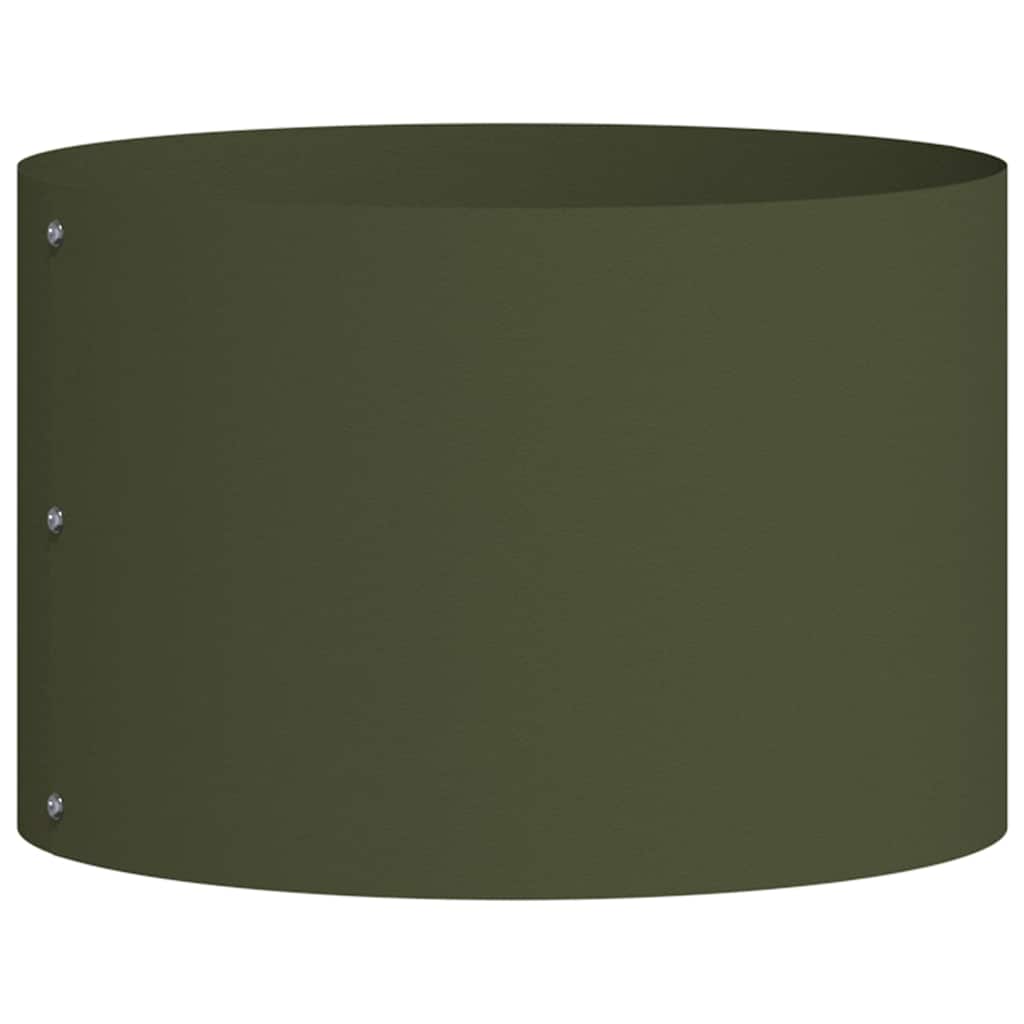 vidaXL Planter Ring Olive Green 30 x 30 x 20 cm Cold-rolled Steel 2