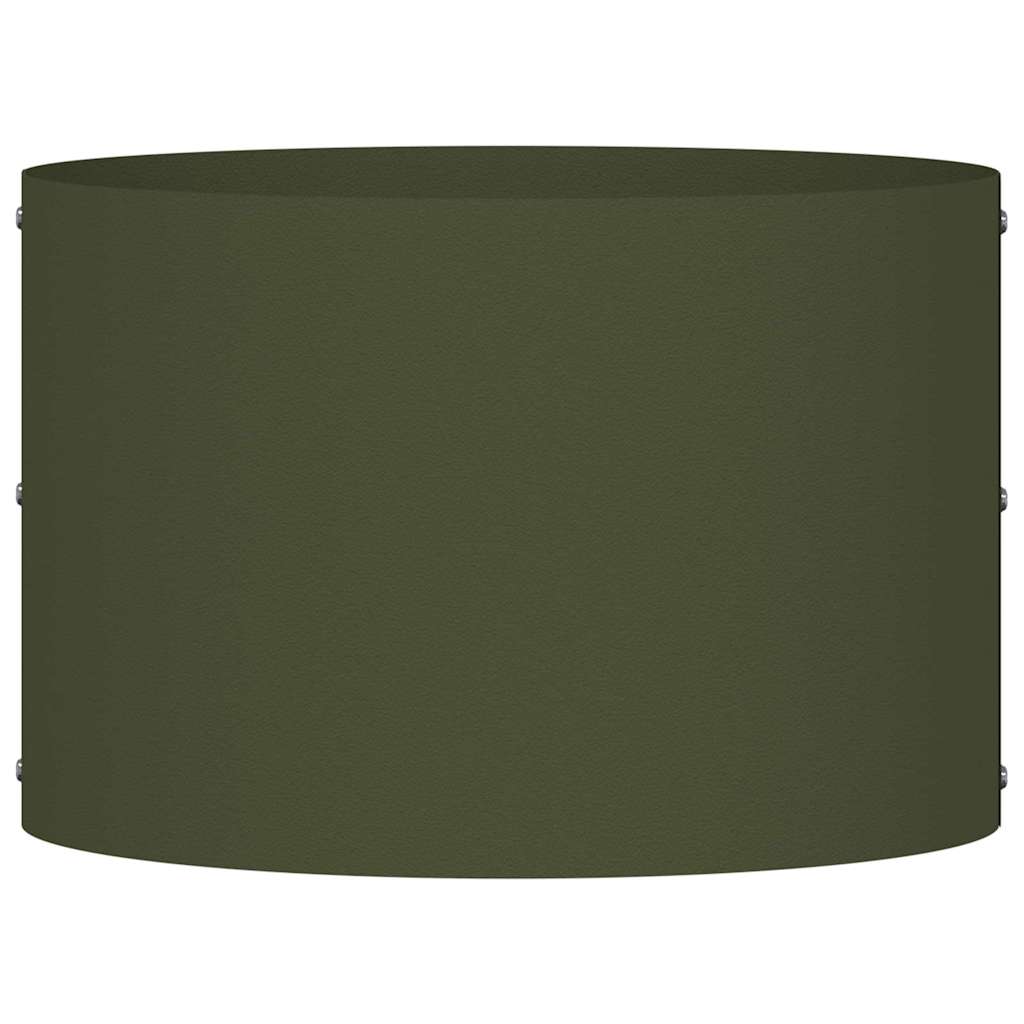 vidaXL Planter Ring Olive Green 30 x 30 x 20 cm Cold-rolled Steel 5