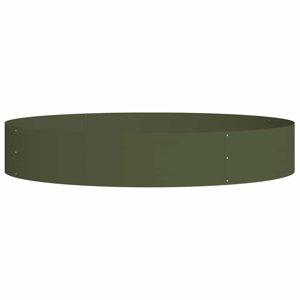 vidaXL Planter Ring Olive Green 120 x 120 x 20 cm Cold-rolled Steel 2