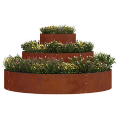 vidaXL Garden Planter Rusty 120 x 120 x 20 cm Weathering Steel 3