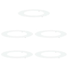 vidaXL suitable for Flat Tree Rings 5 pcs White Ø50/80 cm Steel 2