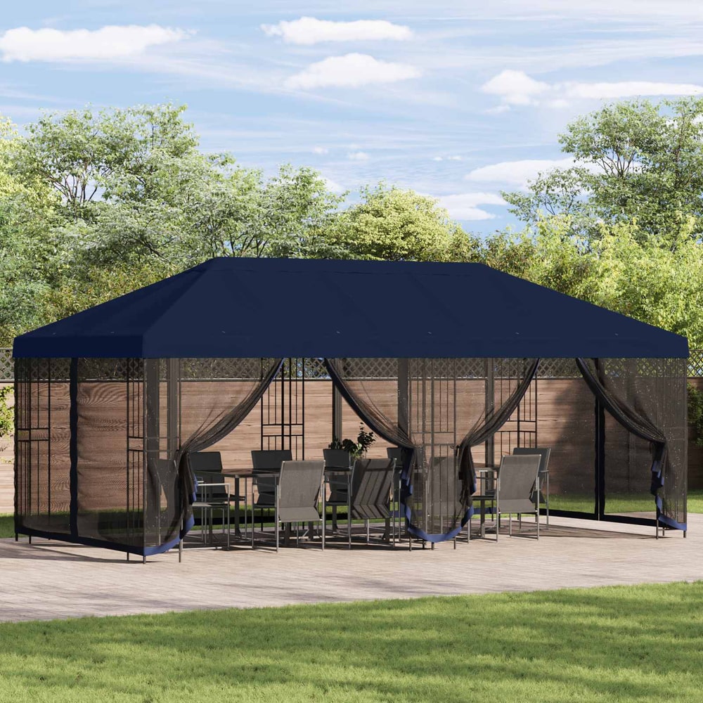 6 x 3 m Polyester and Steel 190 gsm Blue