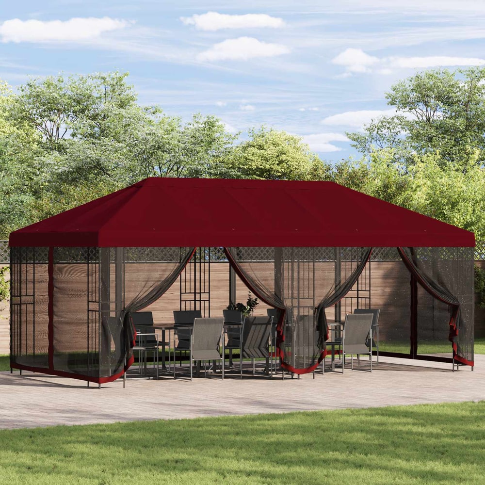 6 x 3 m Polyester and Steel 190 gsm Burgundy