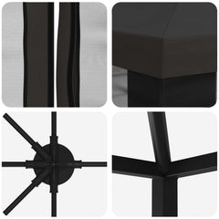 Garden Gazebo with Sidewalls 6 x 3 m Polyester and Steel Anthracite
