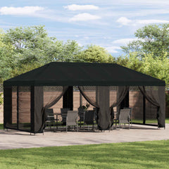 Garden Gazebo with Sidewalls 6 x 3 m Polyester and Steel Black