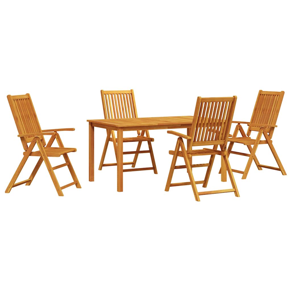 vidaXL Garden Dining Set 5 pcs Brown Solid Acacia Wood 2