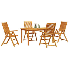 vidaXL Garden Dining Set 5 pcs Brown Solid Acacia Wood 3