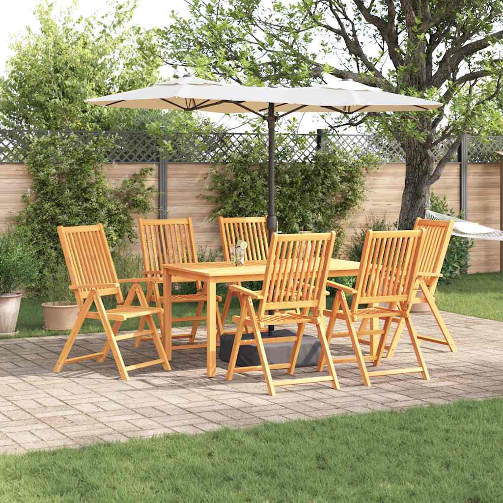 vidaXL Garden Dining Set 7 pcs Brown Solid Acacia Wood 1