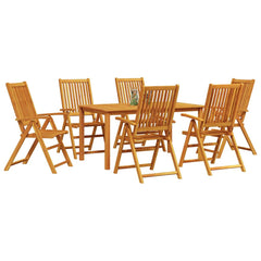 vidaXL Garden Dining Set 7 pcs Brown Solid Acacia Wood 3