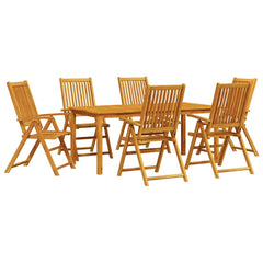 vidaXL Garden Dining Set 7 pcs Brown Solid Acacia Wood 2