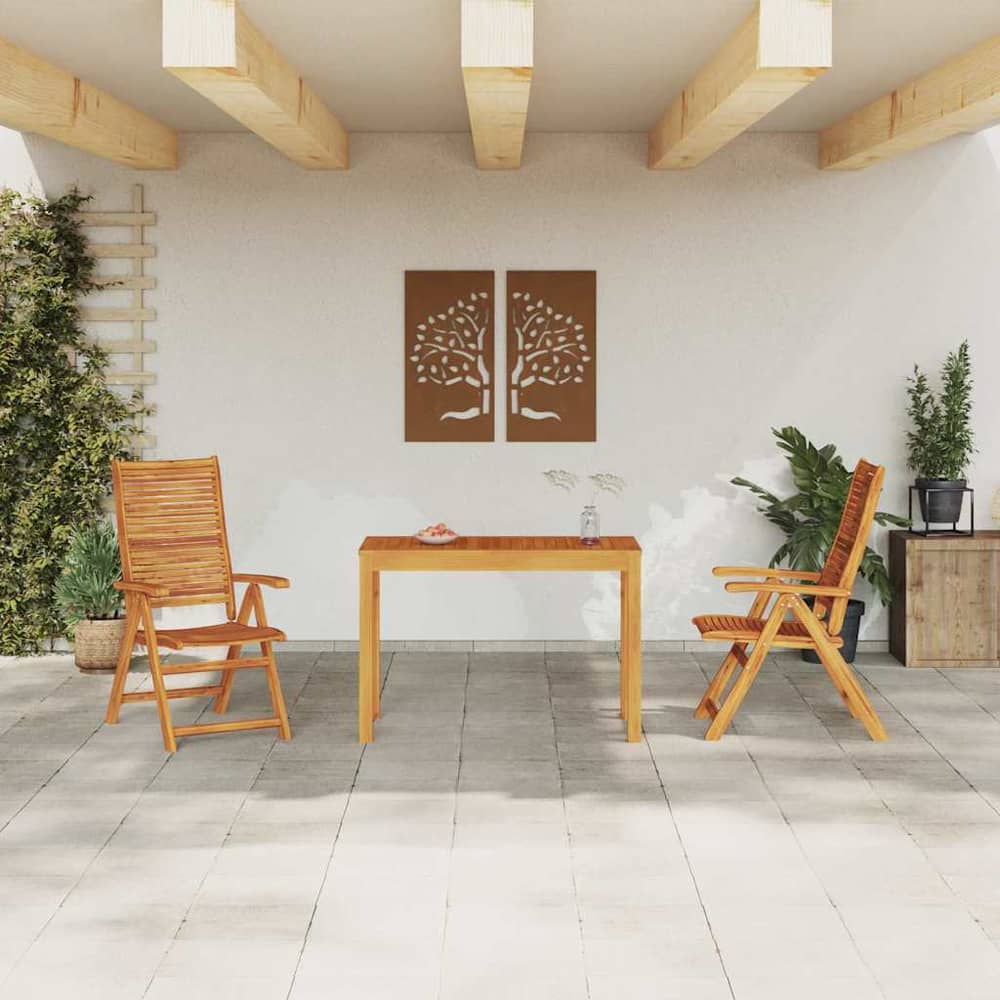 vidaXL Garden Dining Set 3 pcs Brown Solid Acacia Wood 4