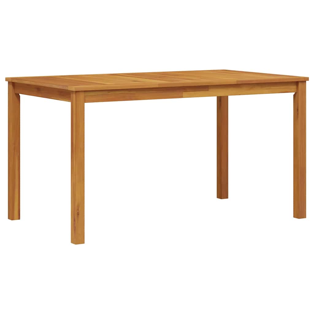 Garden Dining Set 5 pcs Brown Solid Acacia Wood 140 cm table length 4-Seater